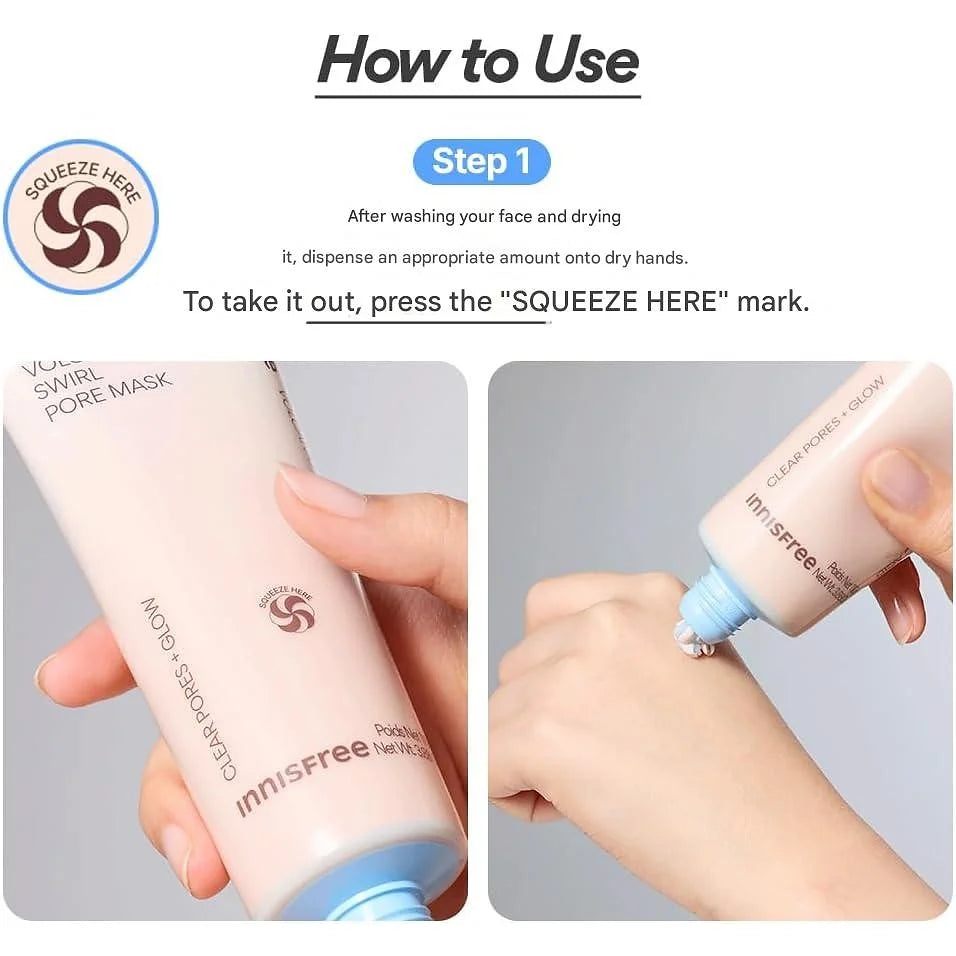 Innisfree Volcanic Swirl Pore Cream Clay Mask – 110 g