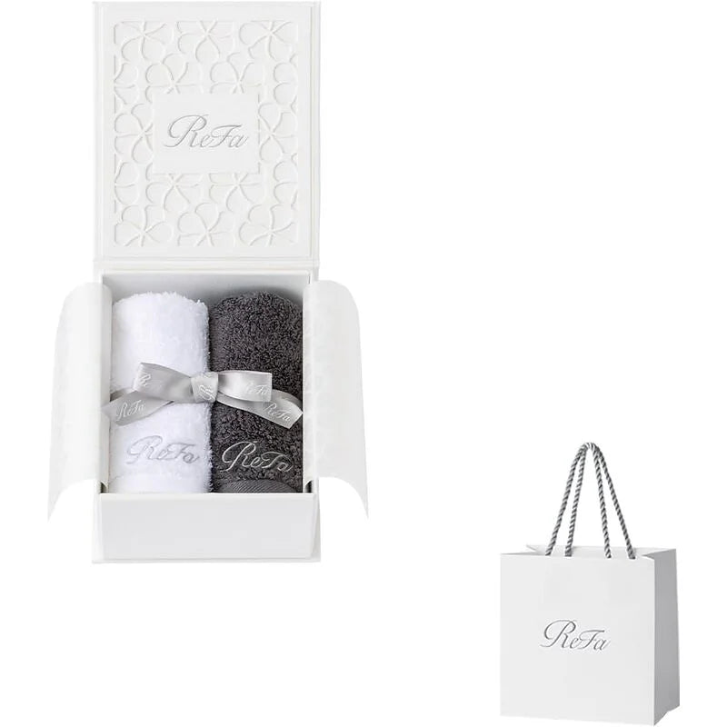 ReFa Hand Towel Pair Set is a luxurious Japanese towel set designed to bring comfort, softness, and gentle care for skin and hair into your everyday routine.