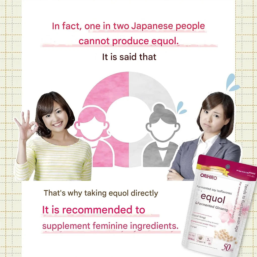 Orihiro Equol & Fermented Ginseng, 150 Tablets, 50 Day Supply