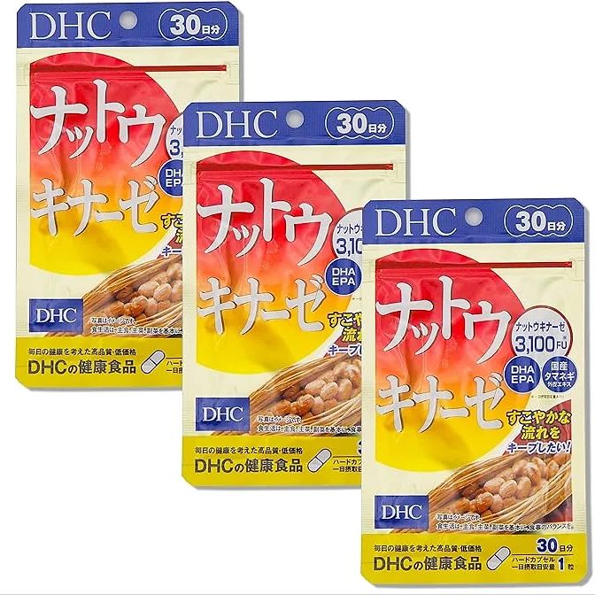 DHC Natto Kinase with Quercetin and Omega-3, 30-Day Supply