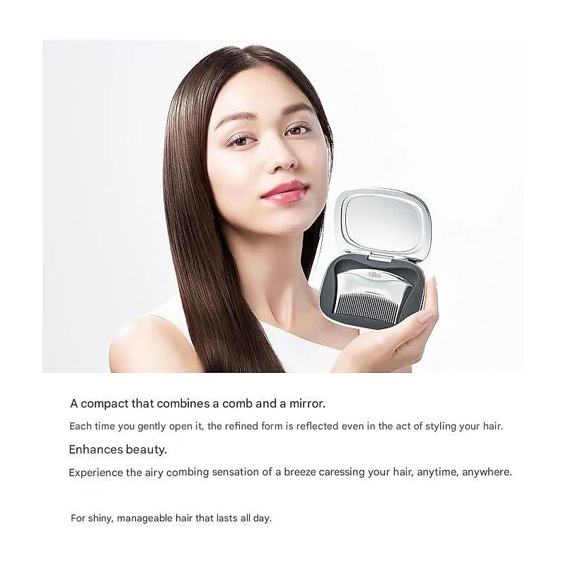 ReFa MARQUISE Compact – Comb & Mirror Set with Magnetic Case