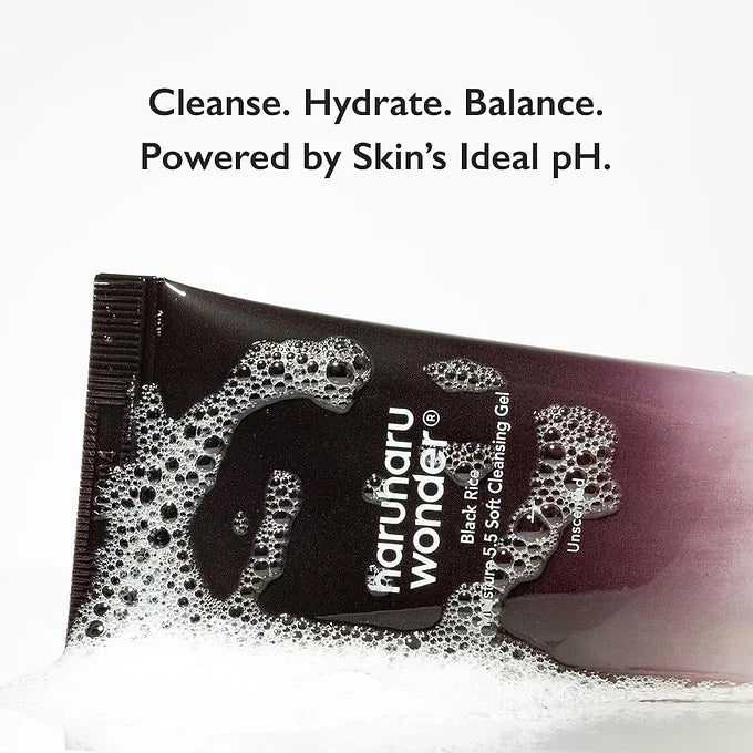 Haruharu Wonder Black Rice Moisture 5.5 Soft Cleansing Gel – 100 ml (3.4 fl oz)