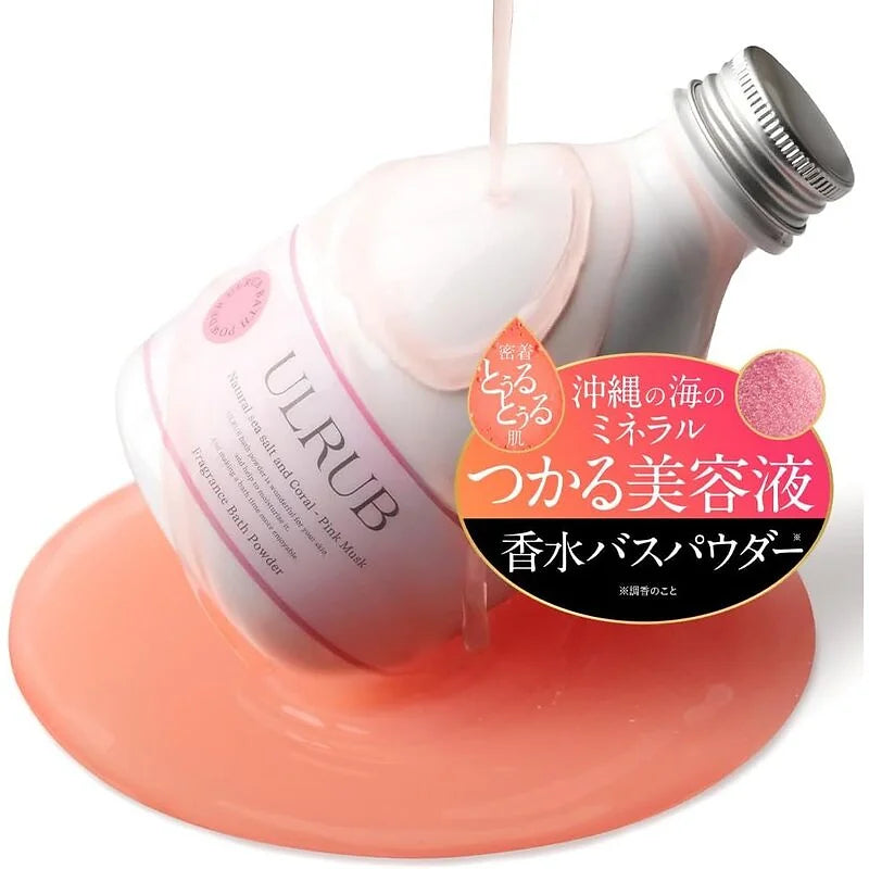 ULRUB Bath Powder is a premium Japanese bath treatment designed to transform your daily bath into a luxurious spa-like experience.
