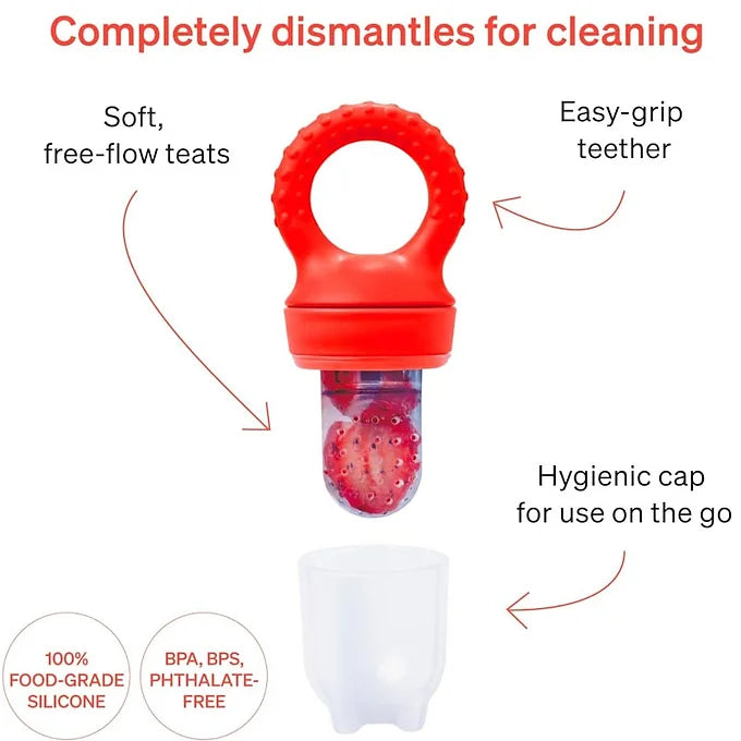 LoveNoobs Baby Pacifier Feeder – 2 Pack | Fresh & Frozen Fruit Feeder for Babies