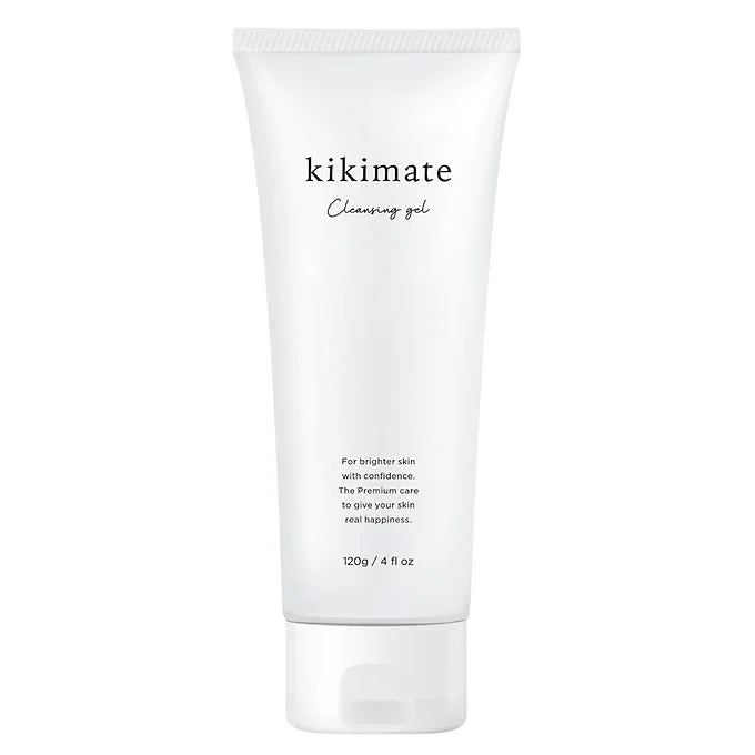 Kikimate cleansing gel tube on a white background