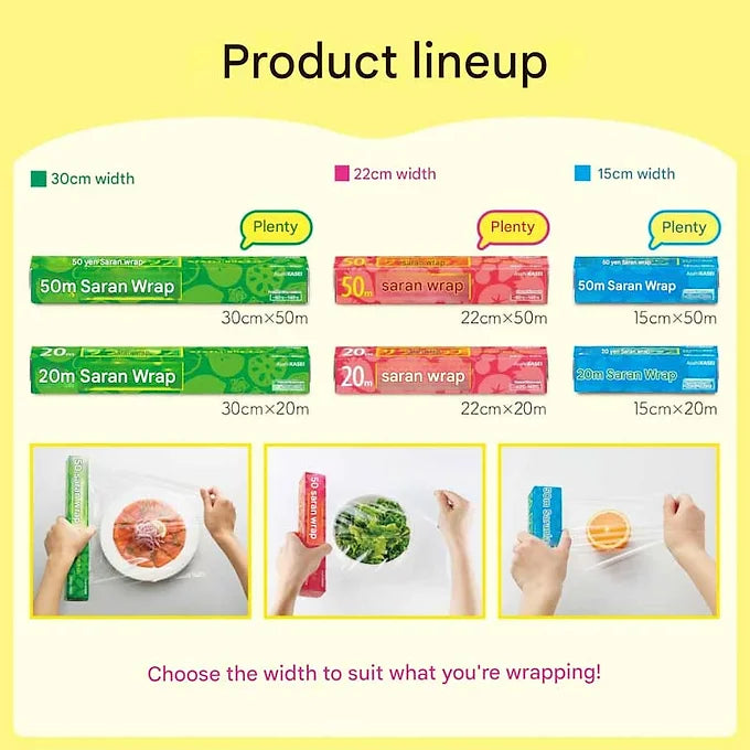 Saran Wrap - 11.8 x 166.6 ft (30 x 50 m), 3-Pack with Bonus