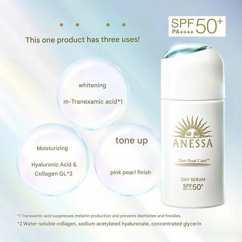 ANESSA Day Serum N – UV Daytime Serum with SPF 50+ PA++++ | Fresh Floral Scent