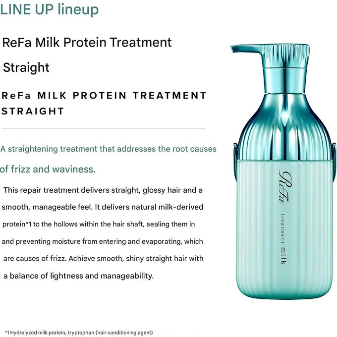 ReFa MILK PROTEIN STRAIGHT Shampoo & Treatment Set