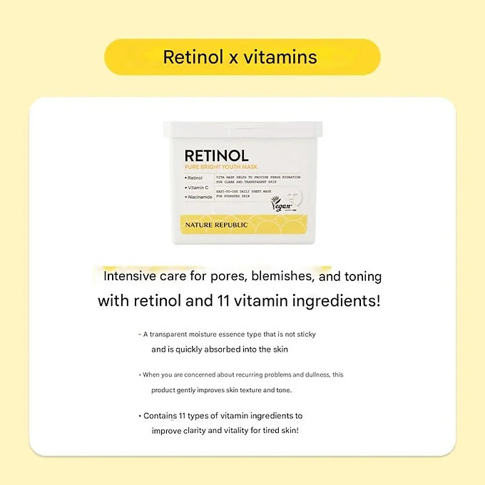 NATURE REPUBLIC Cube Sheet Mask (Retinol)