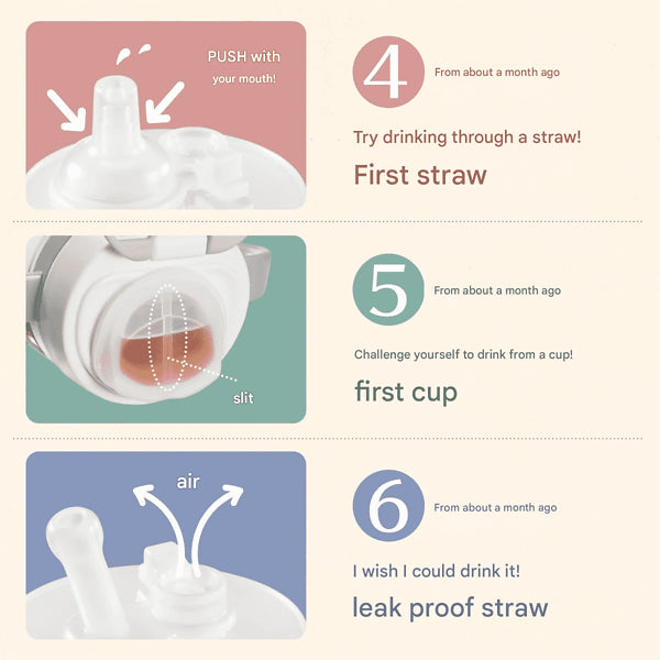 Combi Raku Mug – Leak-Proof Straw, 8.5 fl oz (240 ml), Cherry Blossom – Suitable