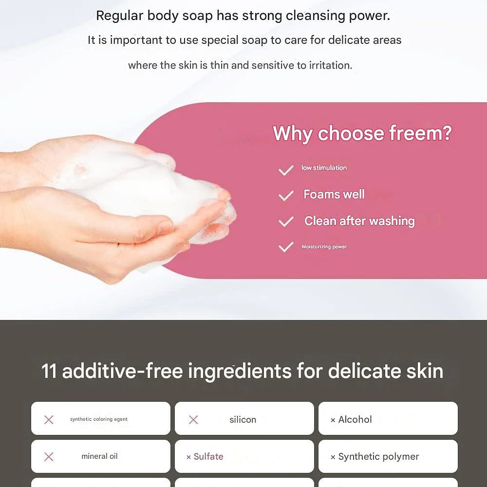 freem Delicate Zone Soap, 6.8 fl oz (200 ml), Free Formulation