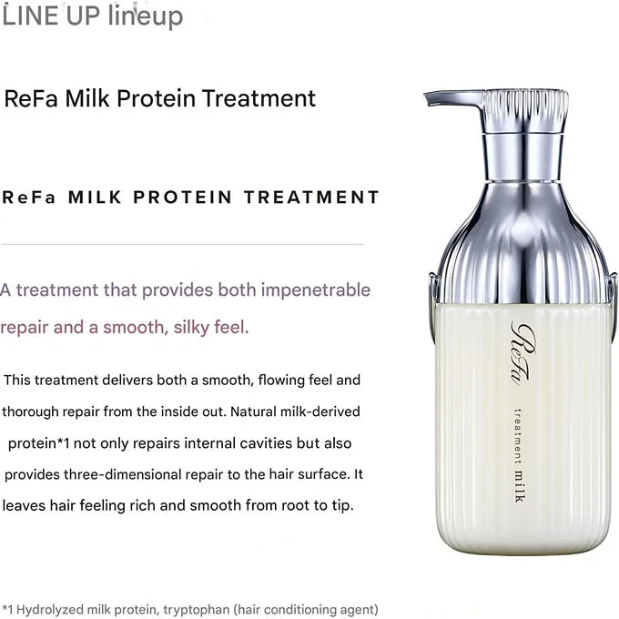 ReFa MILK PROTEIN Shampoo & Treatment Set (White)