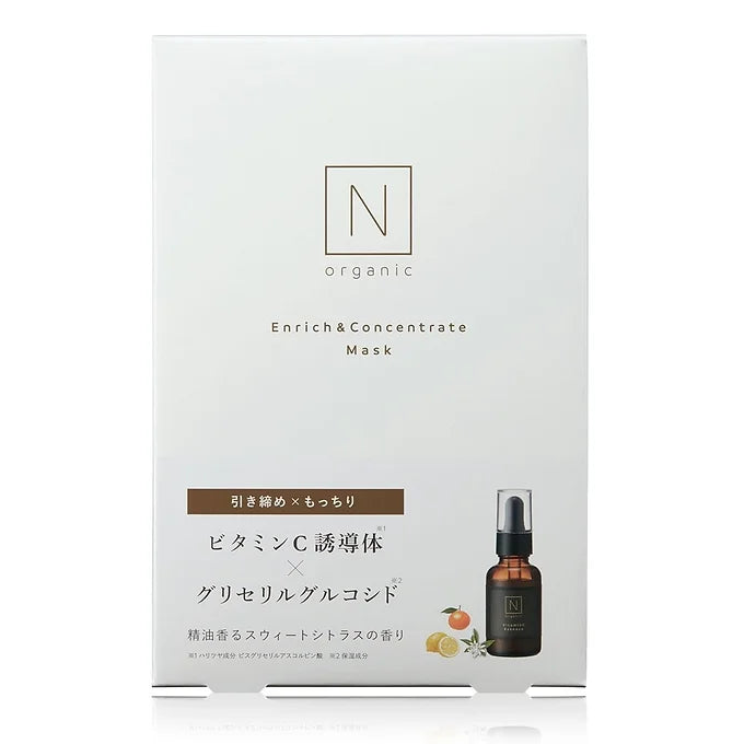 N organic Enrich & Concentrate Mask [4 Sheets] – Vitamin C, Sweet Citrus Scent