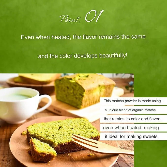 [Kyoto Uji Yamasan] Matcha Powder, Organic Matcha Powder for Sweets, 3.5 oz (100