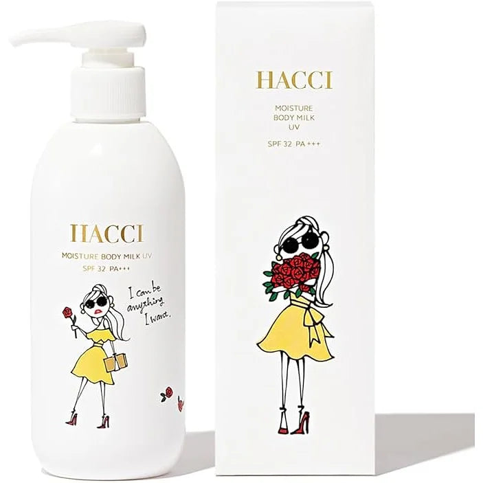 This product from HACCI is a lightweight body sunscreen milk that combines UV protection + hydration + brightening care in one step.