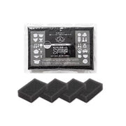 Sunsun Sponge, Set of 4, Kitchen Sponge, Dishwashing, Bath, Color: Premium Black