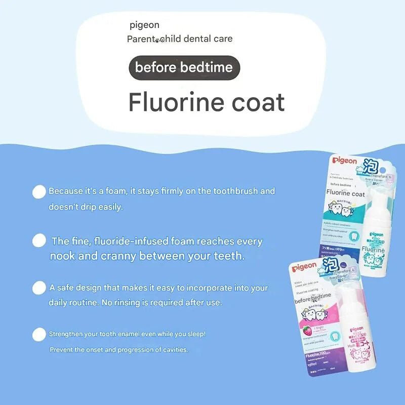 Pigeon Good Night Fluoride Coating Strawberry Mousse for Babies (6+ Months)