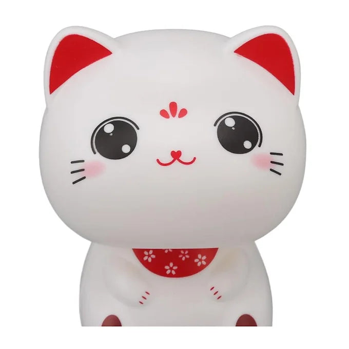 Cute Cat Ornament Solar Light Induction – Lucky Cat with Big Eyes