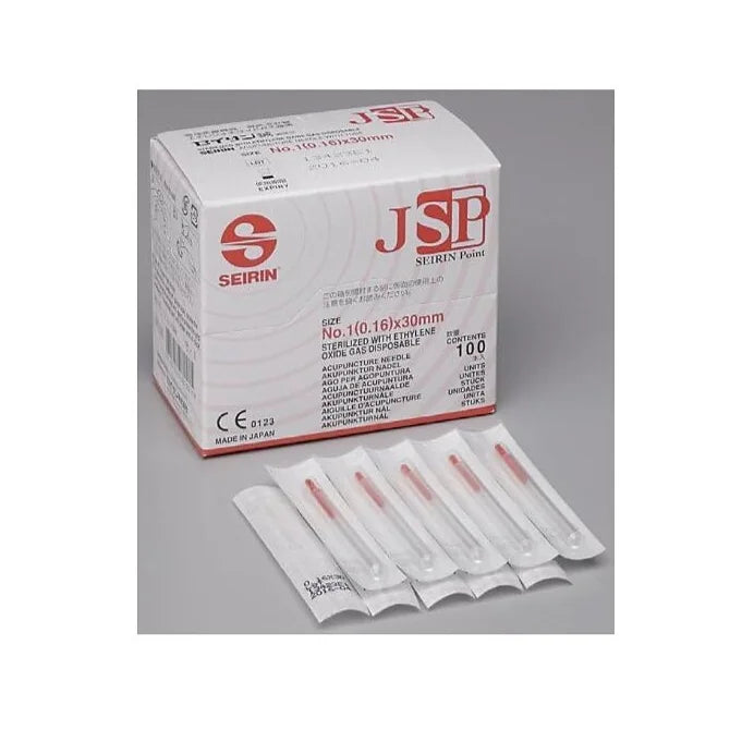 Seirin Disposable Acupuncture Needle JSP Type – 0.16 mm × 30 mm (1 Sun) – 100