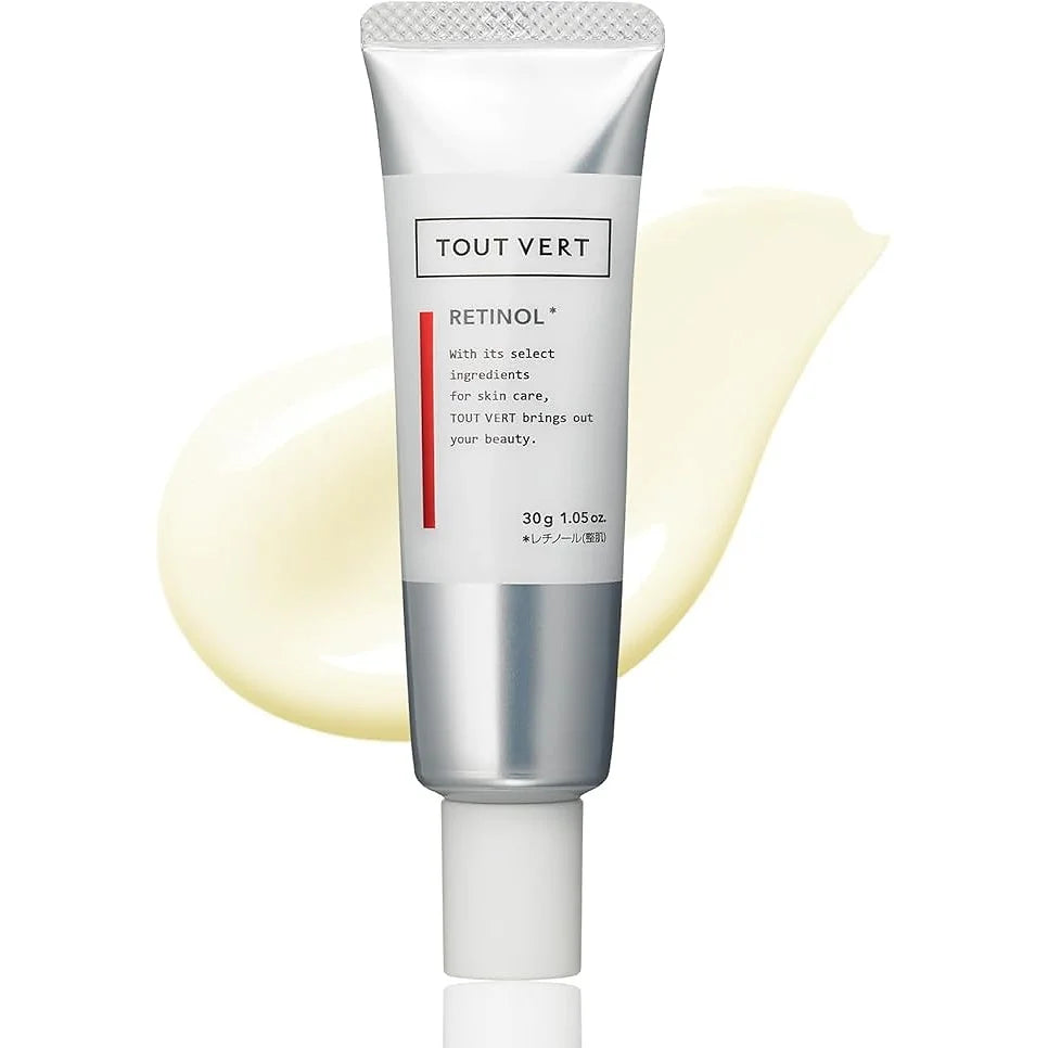 Tout Vert Retinol Cream Shot is a concentrated anti-aging cream formulated with five types of retinol and multiple peptides to help improve skin firmness, smoothness, and radiance.