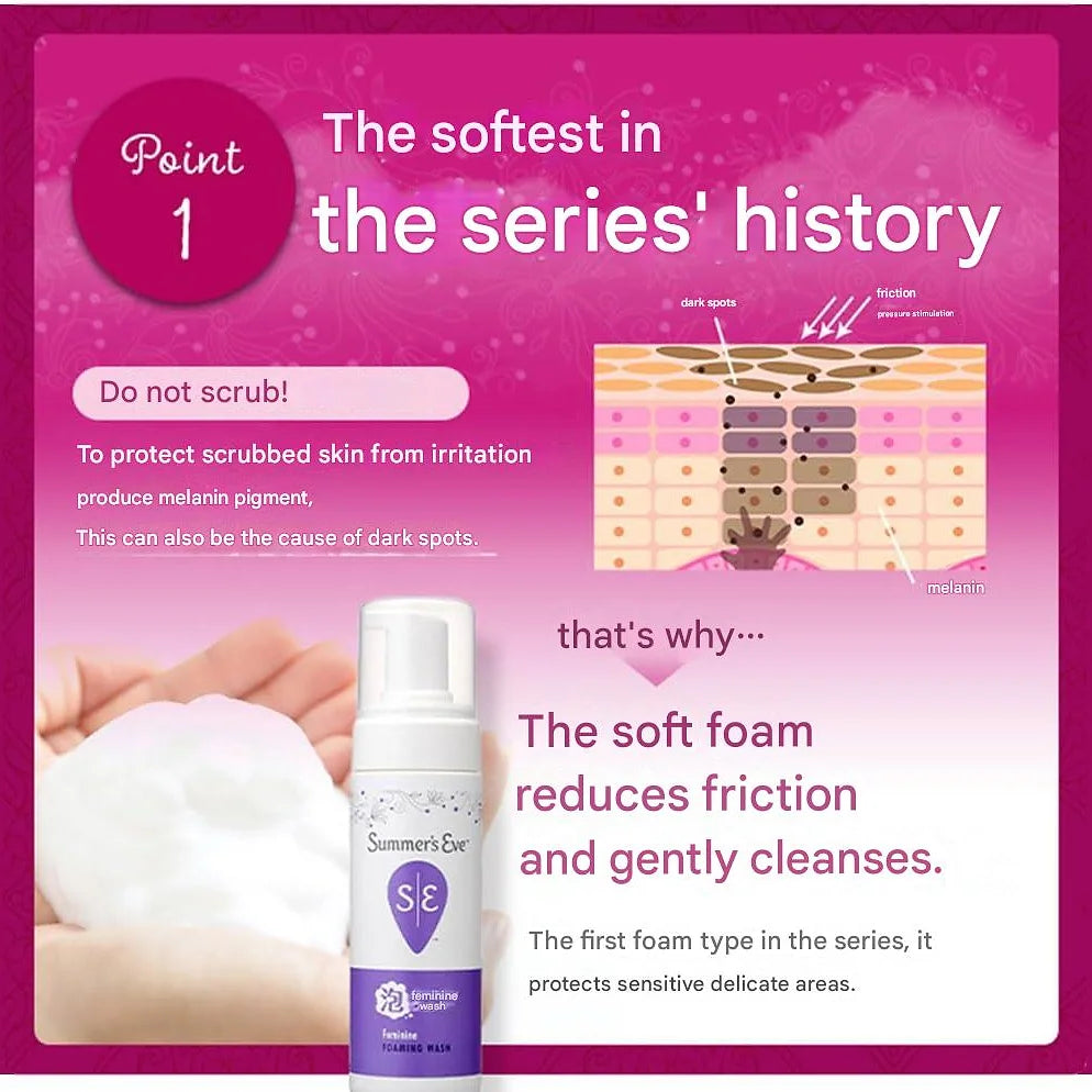 Summer's Eve Feminine Foam Wash Body Soap 150ml