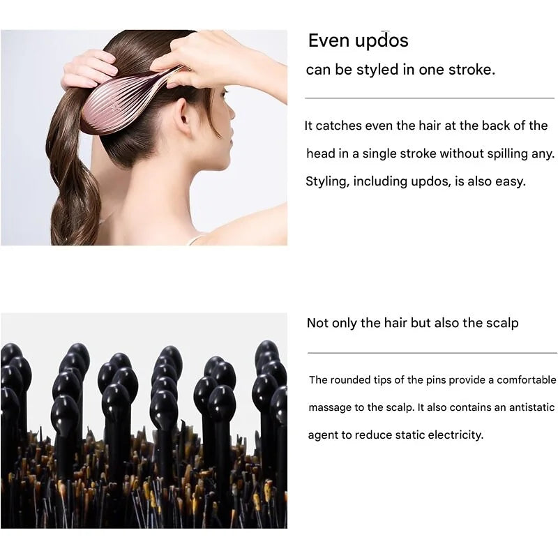ReFa AILE BRUSH RAY – Premium Boar Bristle Hair Brush (Limited)