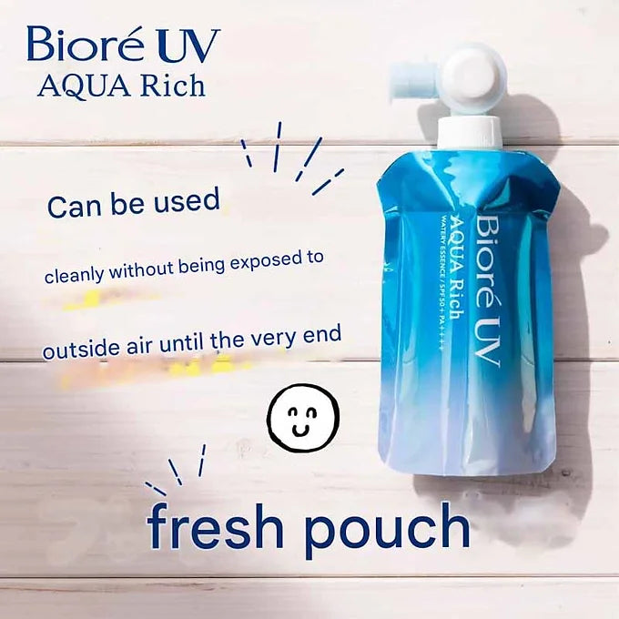 Biore UV Aqua Rich Watery Essence Fresh Pouch – SPF50+ PA++++ – 120g (4.2 oz)