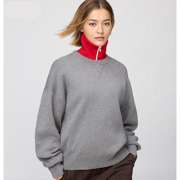 U Smooth Cotton Crew Neck Sweater 482970/481673 Japan best brand