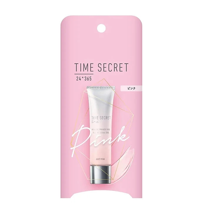 Time Secret Mineral Primer Base Pink is a lightweight Japanese makeup base designed to brighten the complexion, smooth skin texture, and help makeup last longer while providing sun protection.