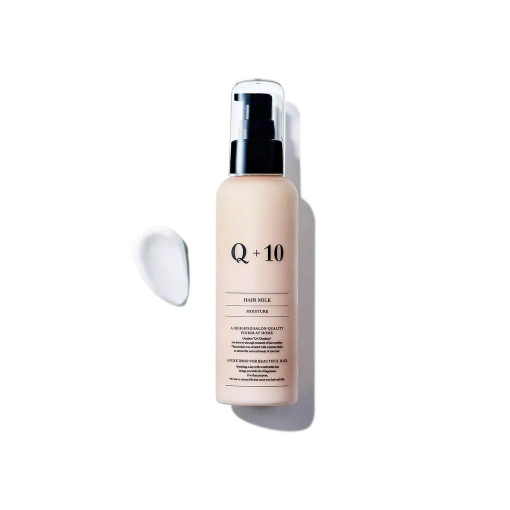 Q+ Quality Hair Milk – Water Retention Care is a salon-quality, leave-in (non-rinsing) hair treatment designed to deeply moisturize and smooth hair from the inside out.