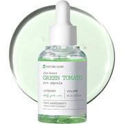 TOSOWOONG Green Tomato Pore Ampoule is a lightweight, fragrance-free serum designed to help refine pores, balance sebum, and maintain healthy-looking skin.