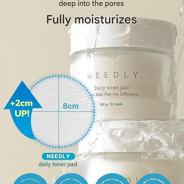 NEEDLY Vita C Toner Pad, 80 Sheets, Wiping Pad Exfoliating Care