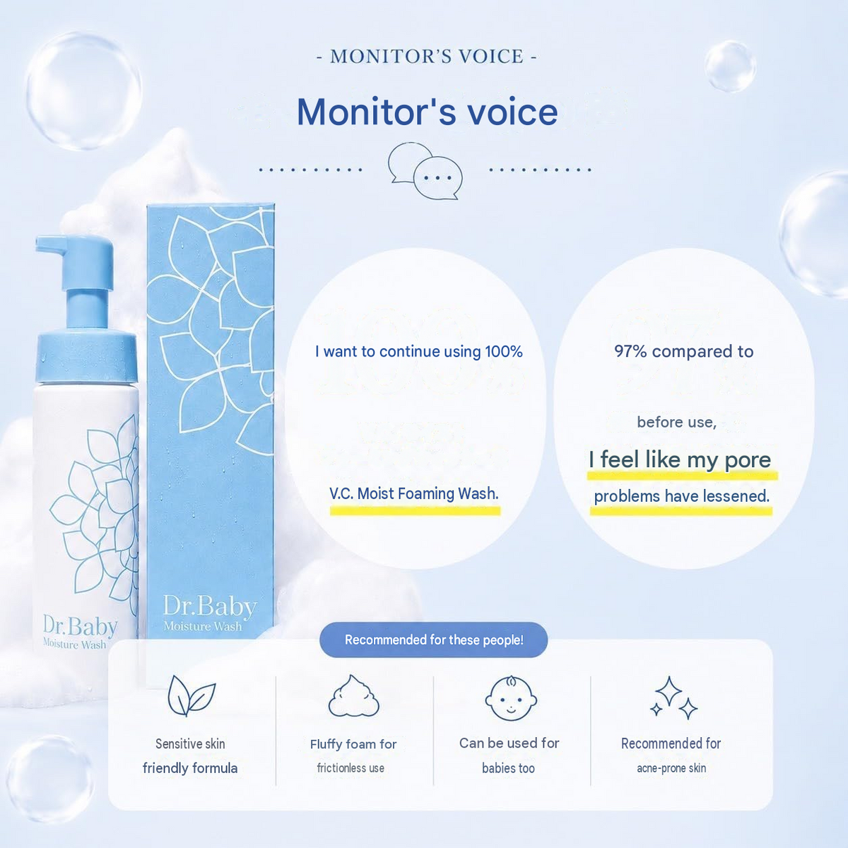Dr. Baby Moisture Wash, 6.8 fl oz (200 mL)