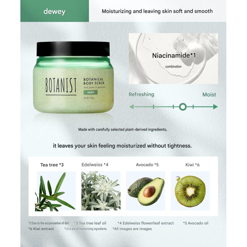 BOTANIST Botanical Body Scrub Dewy (250g)