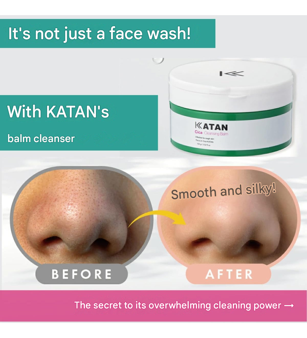 KATAN CICA Cleansing Balm – Makeup Remover &amp; Moisturizing Cleanser 100g