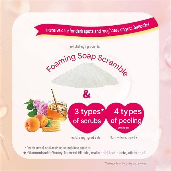 Love Butt Washable Body Soap Scrub – Sweet Peach Scent, 180g