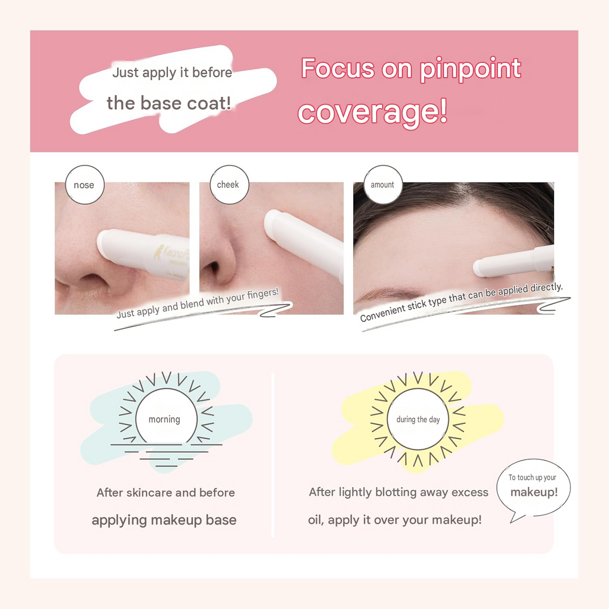 Sana Pore Putty Artisan Pore Concealing Stick, 0.1 oz (3 g)
