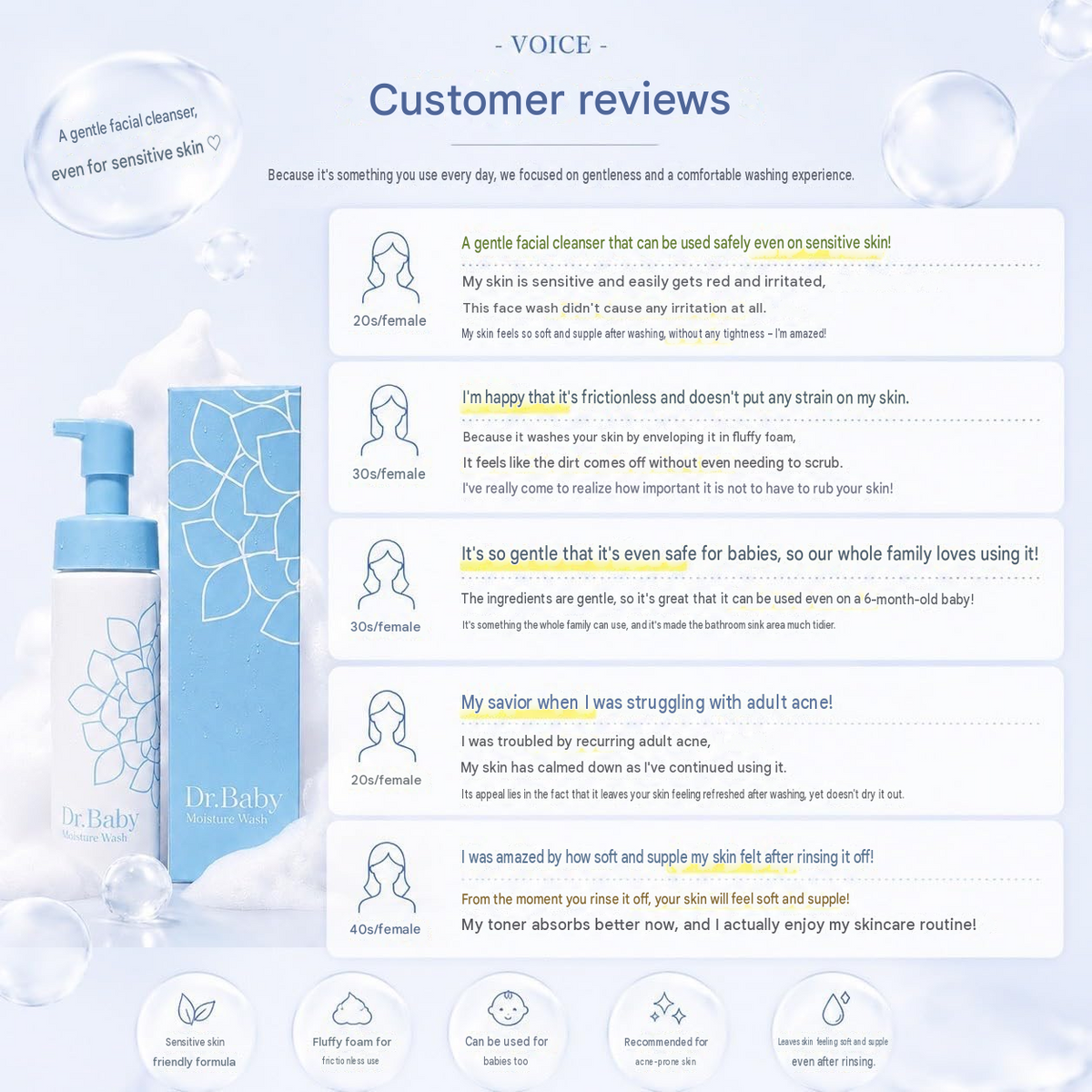 Dr. Baby Moisture Wash, 6.8 fl oz (200 mL)