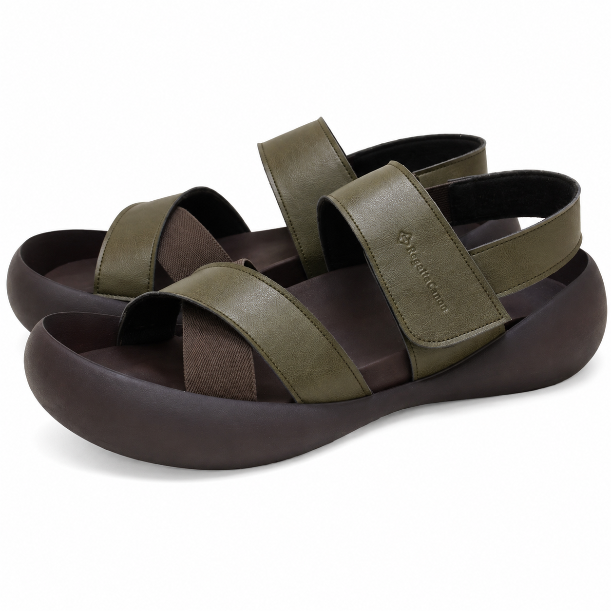 RegettaCanoe Men's Cross-Strap Sandals with Straps - CJMB-2502A
