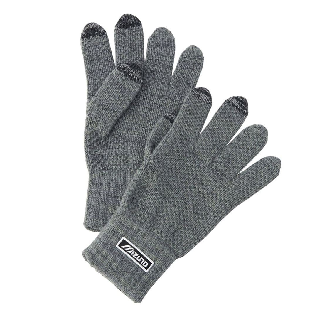 MIZUNO Breath Thermo Long Wappen Knit Gloves B2JYC525 Touchscreen Compatible