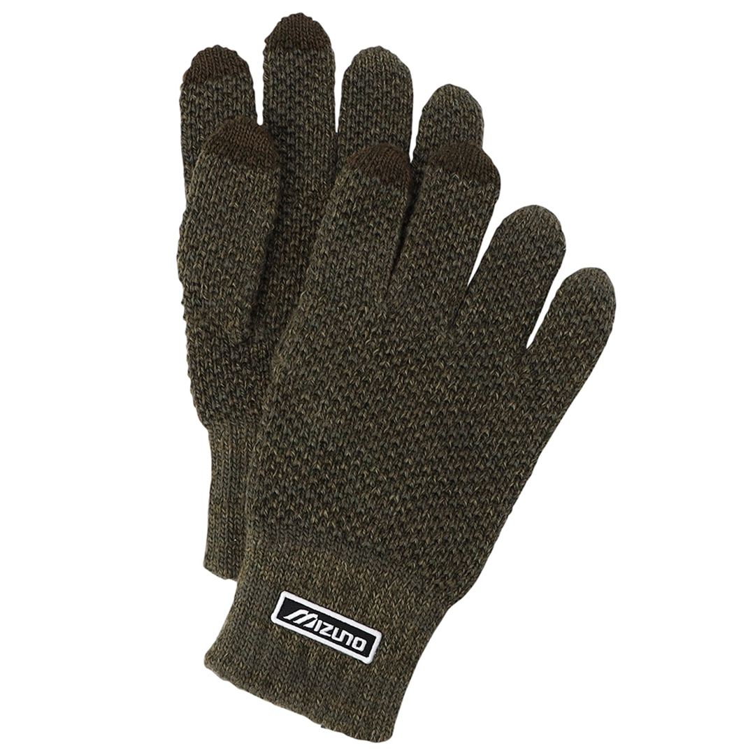 MIZUNO Breath Thermo Long Wappen Knit Gloves B2JYC525 Touchscreen Compatible