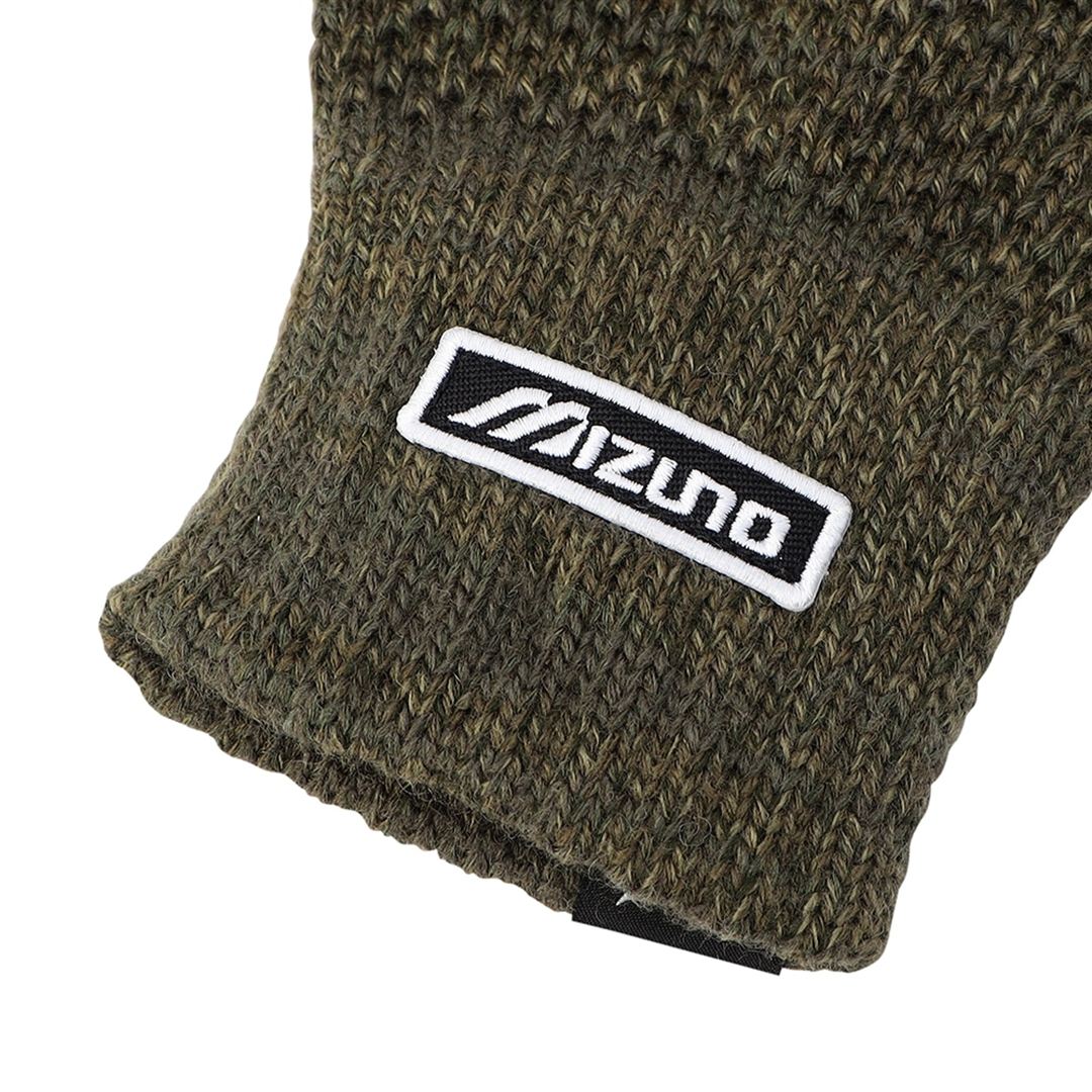 MIZUNO Breath Thermo Long Wappen Knit Gloves B2JYC525 Touchscreen Compatible