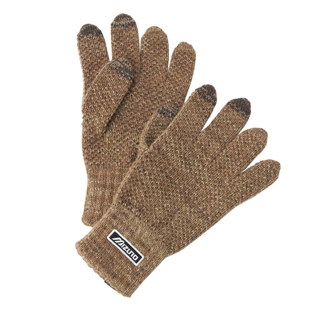 MIZUNO Breath Thermo Long Wappen Knit Gloves B2JYC525 Touchscreen Compatible
