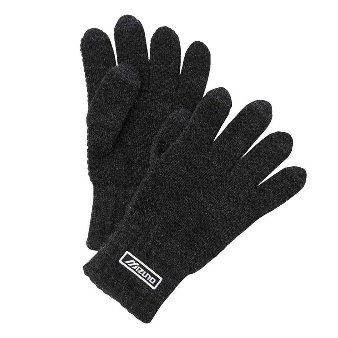 MIZUNO Breath Thermo Long Wappen Knit Gloves B2JYC525 Touchscreen Compatible