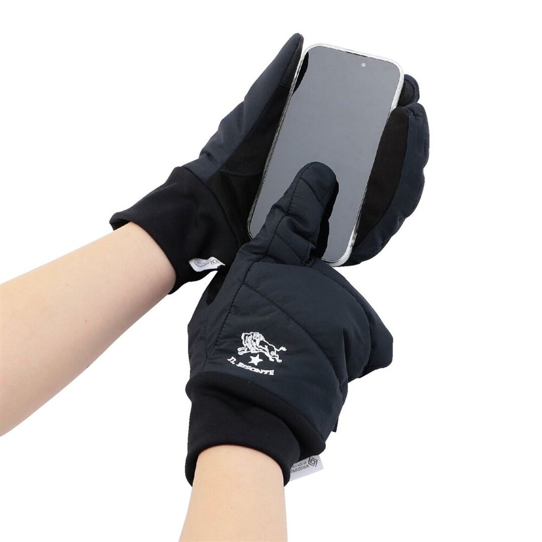 MIZUNO IL BISONTE WINDSTOPPER Product Finger Padded Mitten B2JYCS50