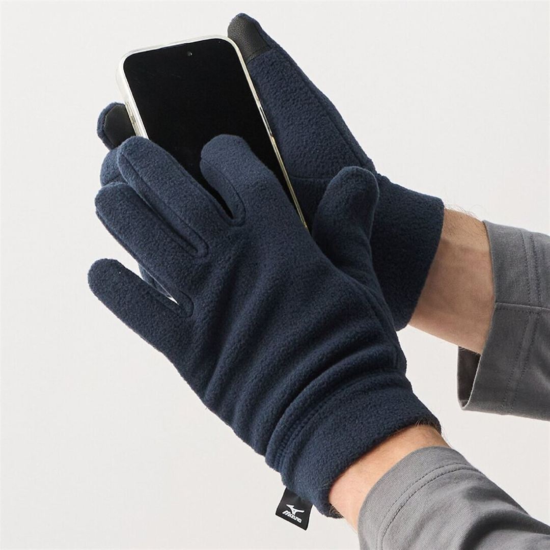 MIZUNO Breath Thermo Fleece Gloves C2JYD604 Touchscreen Compatible