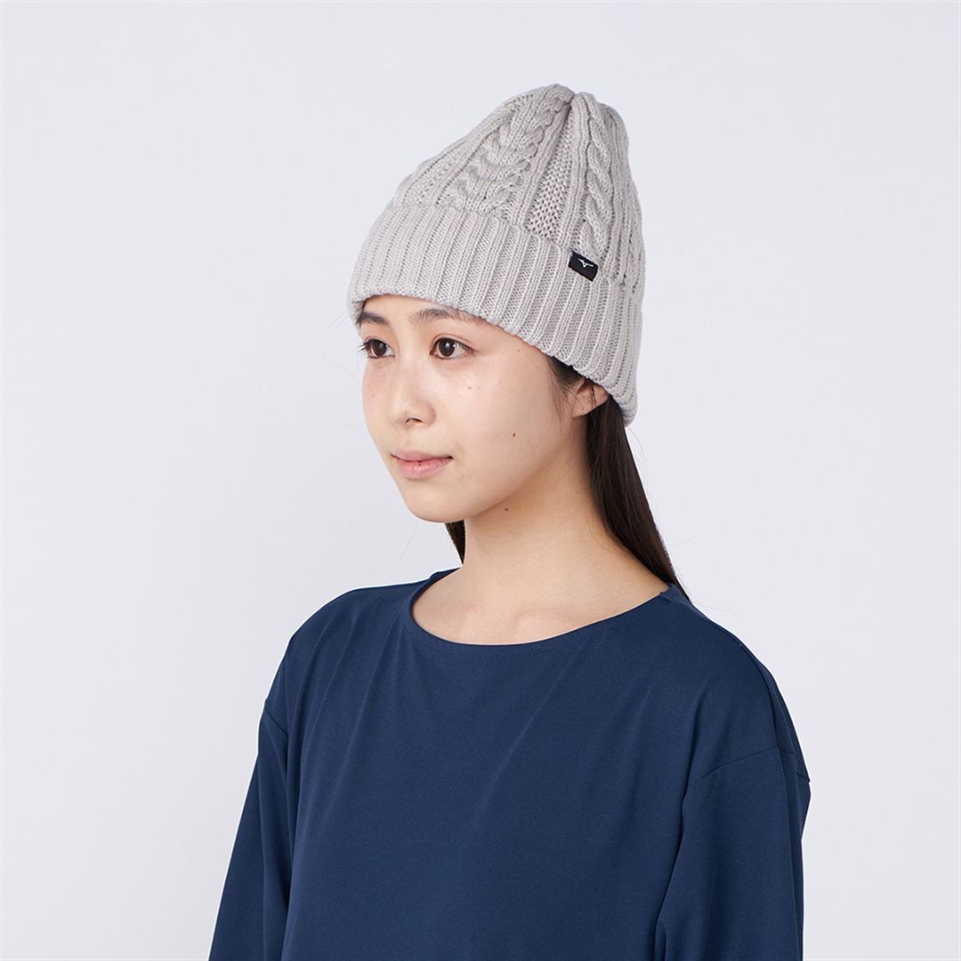 MIZUNO Breath Thermo Cable Knit Cap B2JWC530