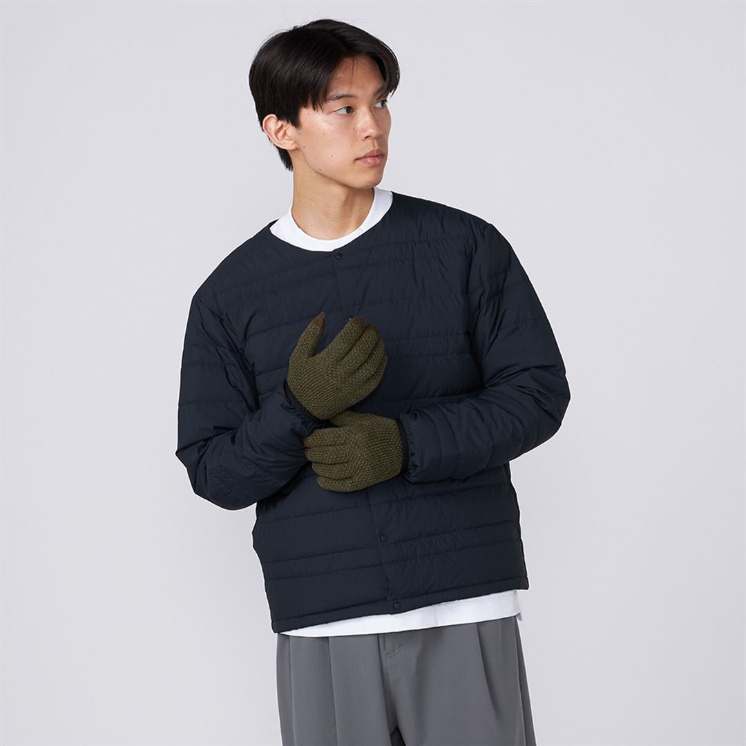 MIZUNO Breath Thermo Long Wappen Knit Gloves B2JYC525 Touchscreen Compatible