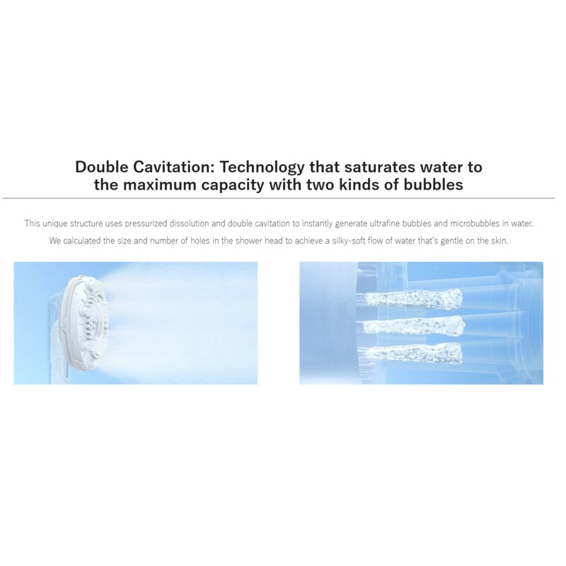 ReFa FINE BUBBLE PURE – Microbubble Shower Head (White / Black)