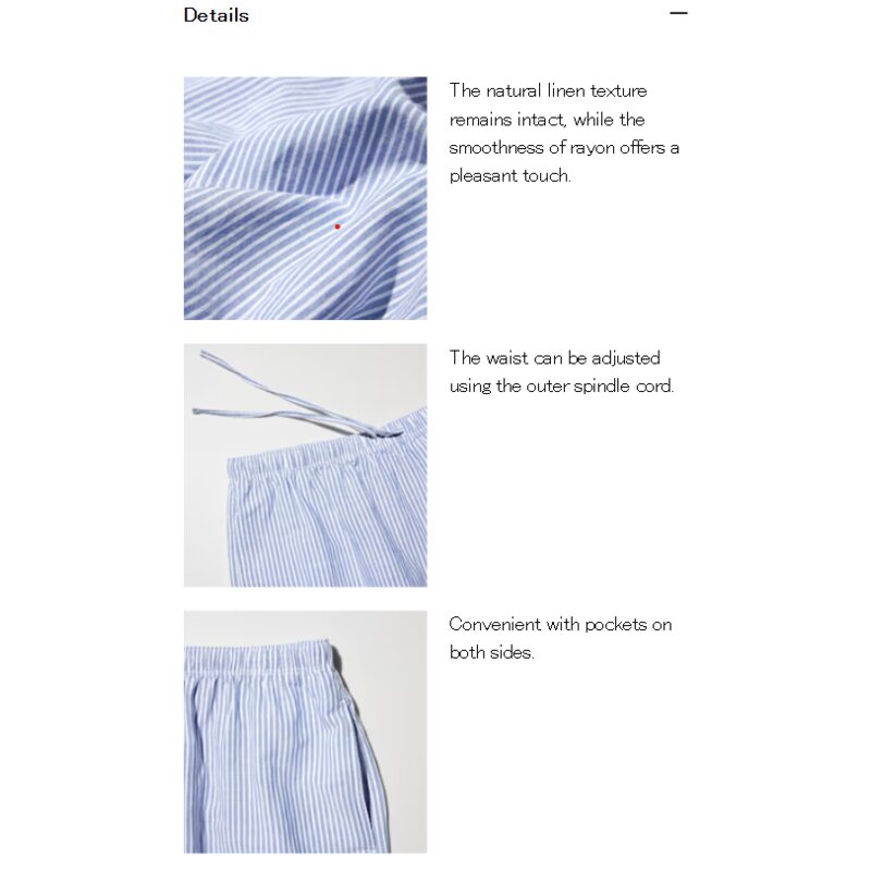 U Linen Blend Easy Short Pants 485575 Japan best brand
